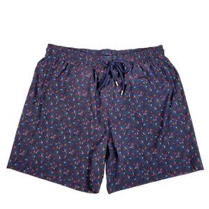 NWT Stone Rose Swimsuit Swim Trunks Men's X-LARGE Navy Blue Back & Side Pockets